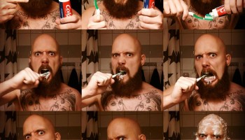 Как чистят зубы настоящие мужчины